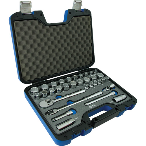 12 Point SAE & Metric Socket Attachment Set, 33 Pcs, 3/8" Drive Size Consource