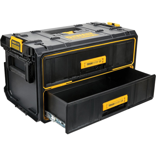Unit&eacute; &agrave; deux tiroirs ToughSystem 2.0, 12-1/3" x 12-3/5", Noir/Jaune Consource