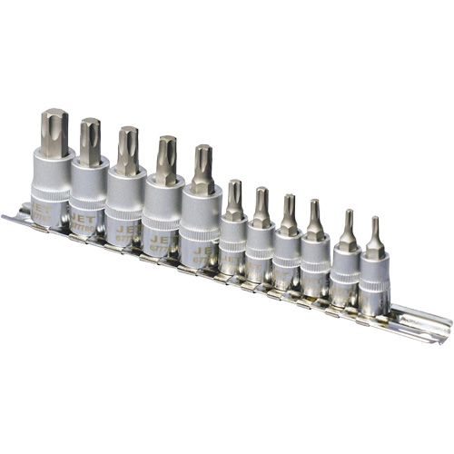 SS1438-11T Jeu de douilles chrom&eacute;es, Torx, Prise 1/4"/3/8", 10 mr Consource