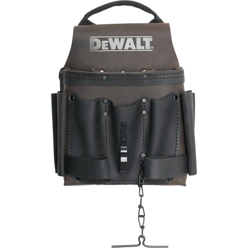 Electrician Tool Pouch, Multiple Tool Holder, Leather, 8 Pockets Consource