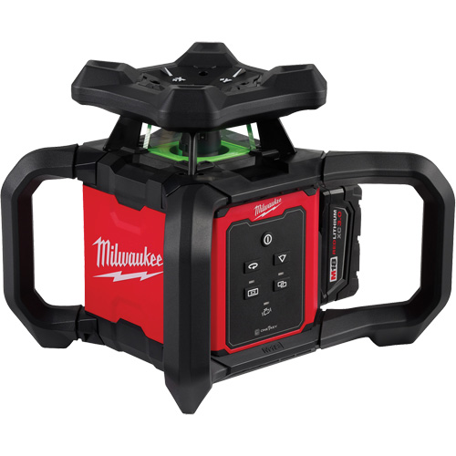M18 Green Interior Rotary Laser Level Kit with Remote/Receiver & Wall Mount Bracket, 1000' (304.8 m) Consource