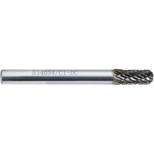 C1-DC JET-KUT GP Round Nose Shape Carbide Bur, 1/4" Dia. Consource
