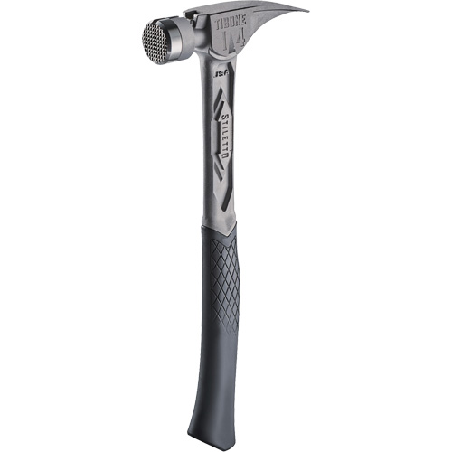 Marteau de charpente en titane meul&eacute; TIBONE, 14 oz, Prise en Acier plein, 15-1/4" lo Consource