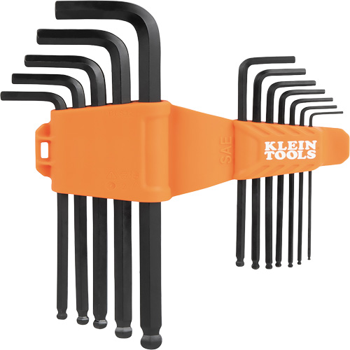 L-Style Ball-End Hex Key Wrench Set, 12 Pcs., Imperial Consource