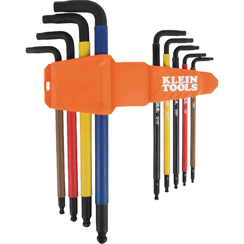 Colour-Coded Extra-Long L Style Hex Key Caddy Set, 9 Pcs., Imperial Consource