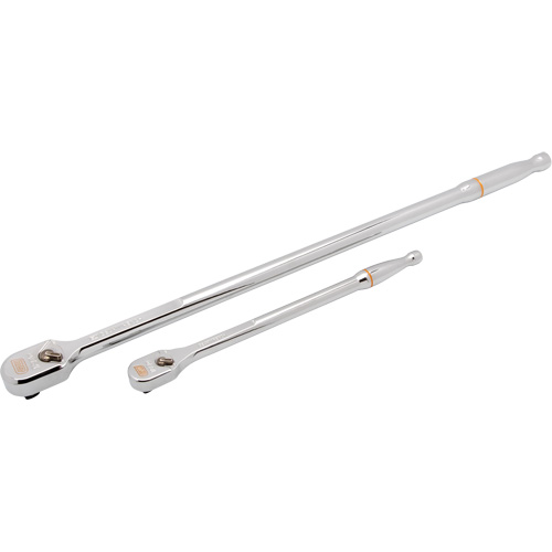 Ensemble de rochet &agrave; t&ecirc;te en goutte enti&egrave;rement polie et manche flexible extra long avec prises  1/4" & 3/8" 120XP Consource