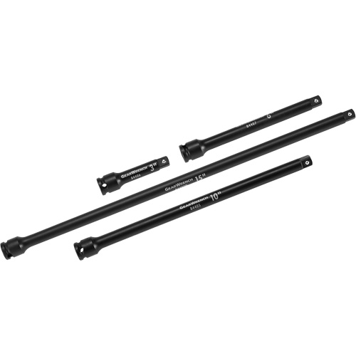 Jeu de rallonges &agrave; chocs, Prise de 3/8", Fini Phosphate de mangan&egrave;se, 4 Mcx Consource