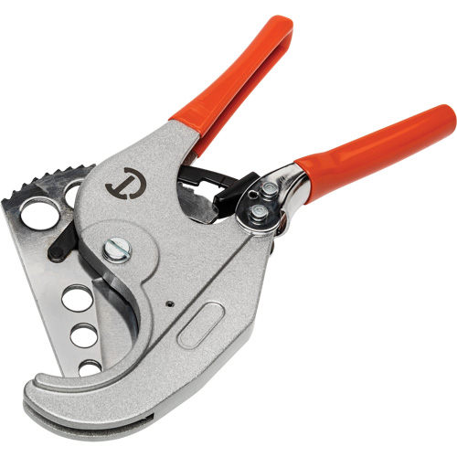 Ratcheting PVC Pipe Cutter with Dipped Grips, 1/4"- 2-3/8" Capacity Consource