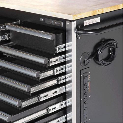 HDRC7220 Armoire mobile de s&eacute;rie HD, 20 tiroirs, 72" la x 24" p x 42-3/10" h, Noir Consource