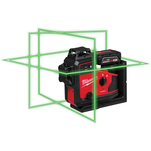 Laser vert &agrave; 3 plans sur 360° M12 avec r&eacute;cepteur et alignement automatique Consource