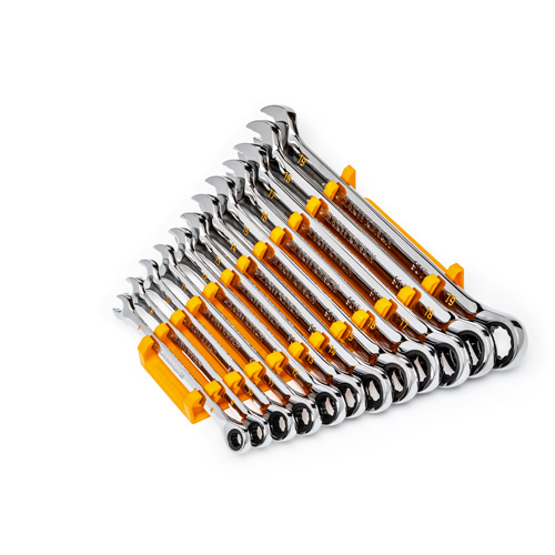 Jeu de cl&eacute;s &agrave; 12 pans et 90 dents, Combinaison &agrave; cliquet, 12 morceaux, M&eacute;trique Consource