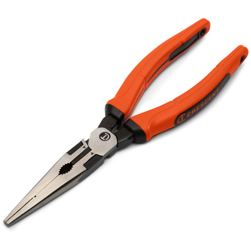Z2 Long Nose Plier with Dual Material Grip Rawhide Handle, 8" L Consource