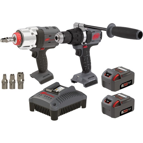 Hammer Drill & Impact Wrench Combo Kit, Lithium-Ion, 20 V Consource