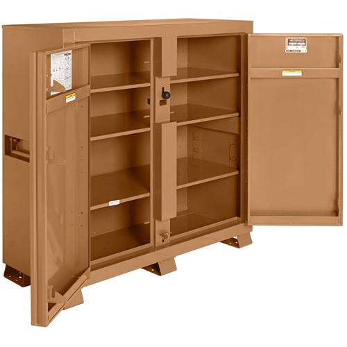 Armoire de chantier mod&egrave;le 109 avec cadenas, Acier, 47,5 pi³, Havane Consource