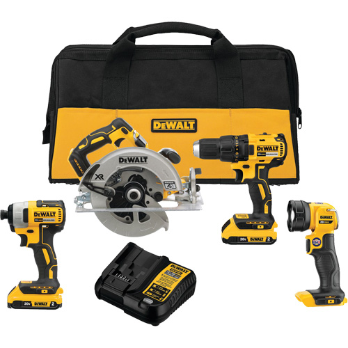 Ensemble quatre outils sans fil et sans balai MAX* (2.0Ah), 20 V Consource
