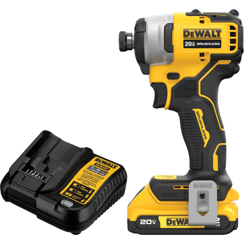 Ensemble tournevis &agrave; chocs sans fil et sans balai ATOMIC COMPACT SERIES MAX*, 1/4", 1700 lb-po Couple max., 20 V, Lithium-ion Consource