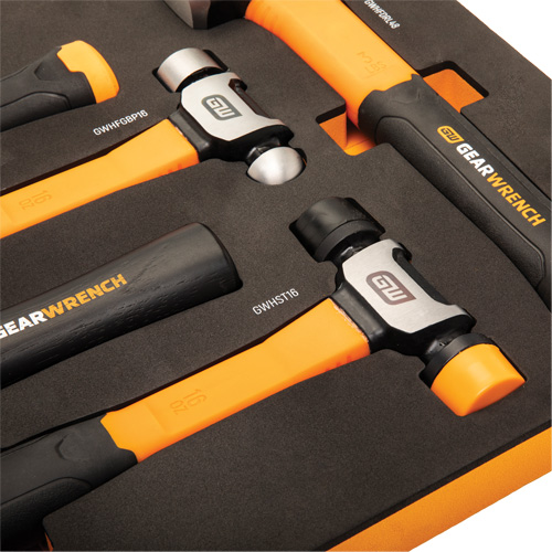 Mixed Hammer Set in Foam Storage Tray, 5 Pieces Consource