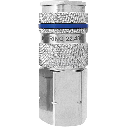 Raccord industriel rapide QUIKSILVER, Laiton nickel&eacute;, 1/2", NPT femelle, 500 psi Consource