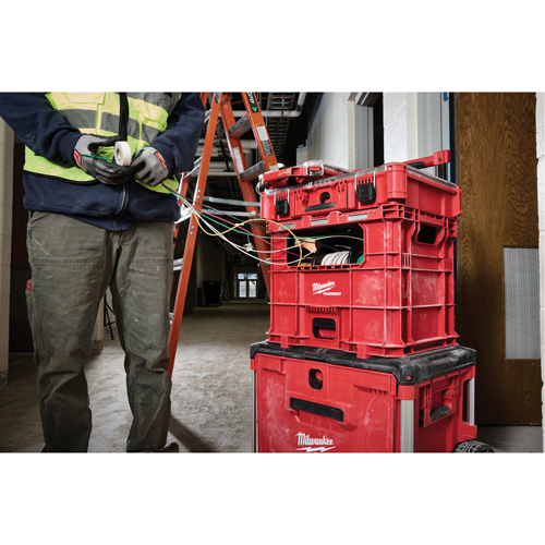 Bac distributeur de fils XL PACKOUT, 15-3/4" x 18-5/8" x 15", Noir/Rouge Consource