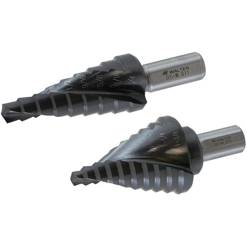 Foret &eacute;tag&eacute; Multi-Step, 1/4" - 1-3/8", Incr&eacute;ments de 1/8", Acier rapide Consource