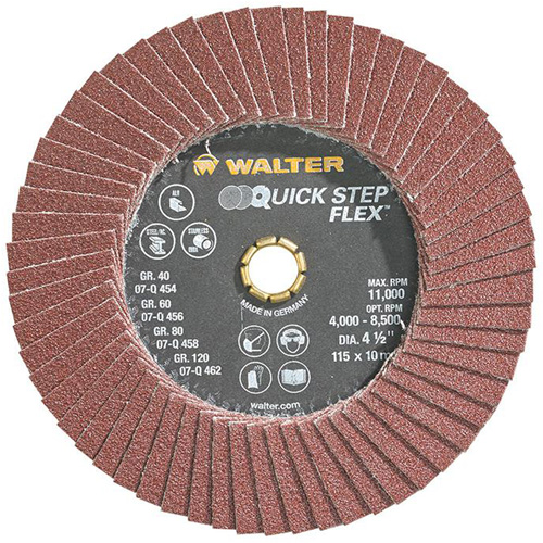 Disque &agrave; lamelles QUICK-STEP FLEX, 4-1/2" x Type 29, Grain 80, Oxyde d'aluminium Consource