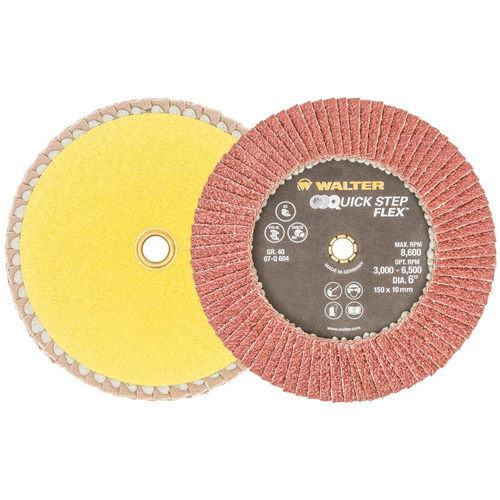 Disque &agrave; lamelles QUICK-STEP FLEX, 6" x Type 29, Grain 40, Oxyde d'aluminium Consource