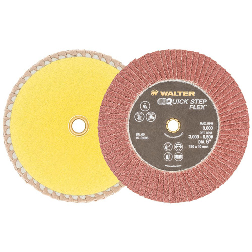 Disque &agrave; lamelles QUICK-STEP FLEX, 6" x Type 29, Grain 60, Oxyde d'aluminium Consource