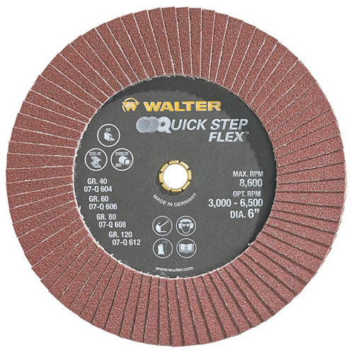 Disque &agrave; lamelles QUICK-STEP FLEX, 6" x Type 29, Grain 80, Oxyde d'aluminium Consource