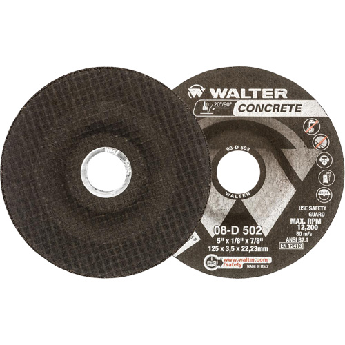 Depressed Centre Grinding Wheels - Concrete Type 27, 5" x 1/8", 7/8" Arbor, Type 27 Consource