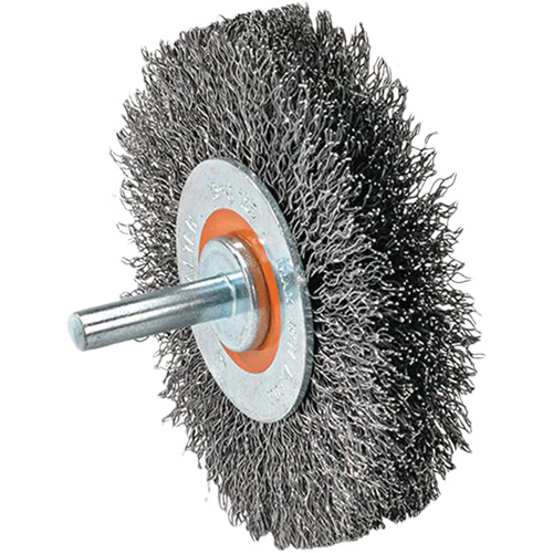 Brosse mont&eacute;e &agrave; fil, 1-3/8" dia., Fils 0,008", Arbre 1-1/4" Consource