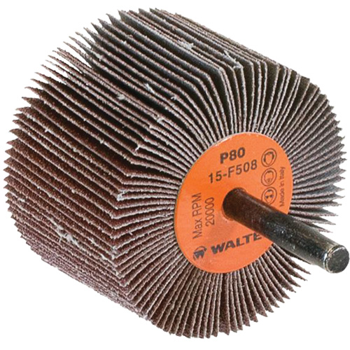 Flap Wheels-Coolcut Flap Wheels, Aluminum Oxide, 80 Grit, 2-1/2" x 1-1/2" x 1/4" Consource