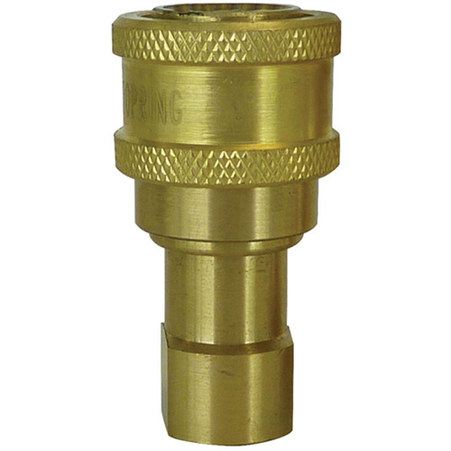 Hydraulic Quick Coupler - Brass Manual Coupler, Brass/Stainless Steel Consource