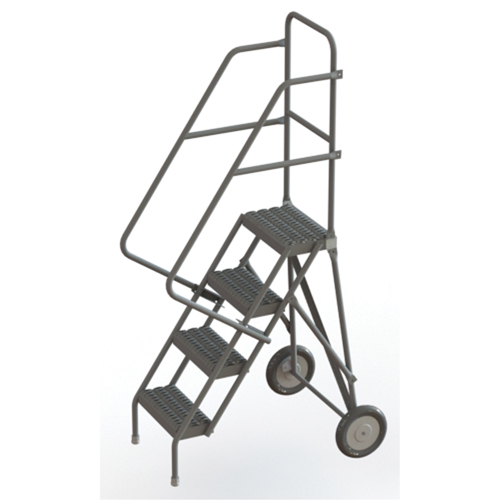 Rolling Ladder, 4 Steps, Serrated, 40" High Consource