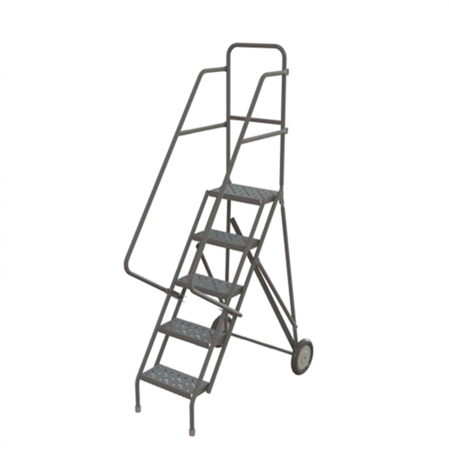 Rolling Ladder, 5 Steps, Serrated, 50" High Consource