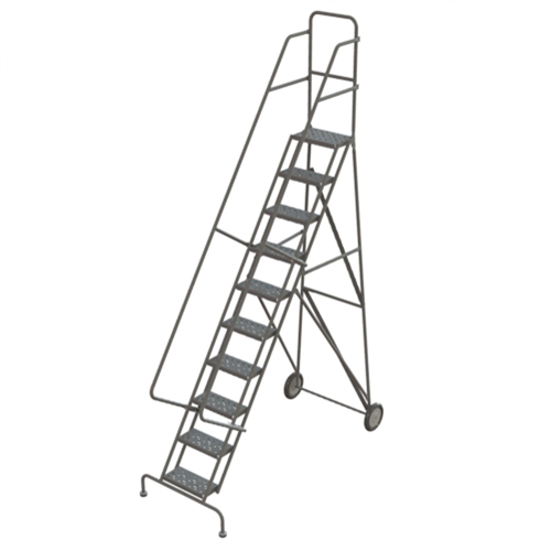 Rolling Ladder, 10 Steps, Serrated, 106" High Consource