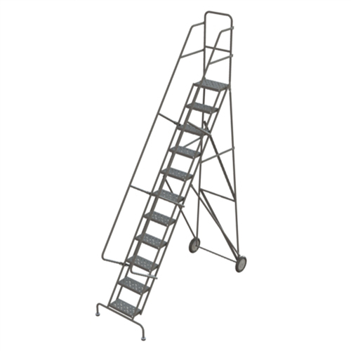 Rolling Ladder, 11 Steps, Serrated, 116" High Consource