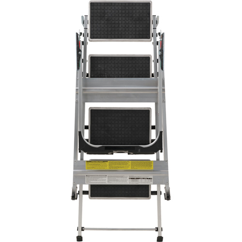 &eacute;chelle escabeau avec roues pivotantes, 4 marches, 44,25" x 22,13" x Hauteur 59" Consource