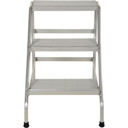 Escabeau en aluminium, 3 marche(s), 22-13/16" la x 34-9/16" lo x 30" h, Capacit&eacute; 500 lb Consource