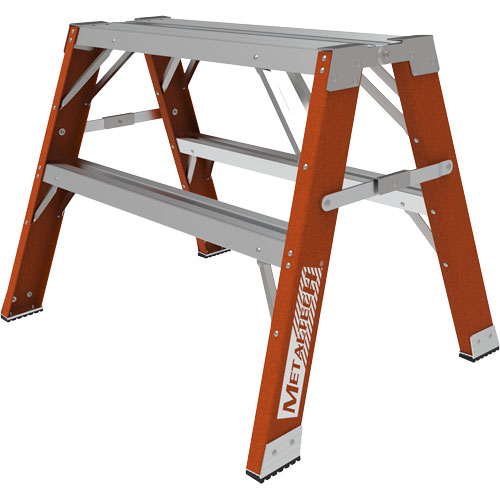 Escabeau chevalet &eacute;tabli Buildman, 2' ha x 33,5" la x 25,75" pr, Capacit&eacute; de 300 lb, Fibre de verre Consource