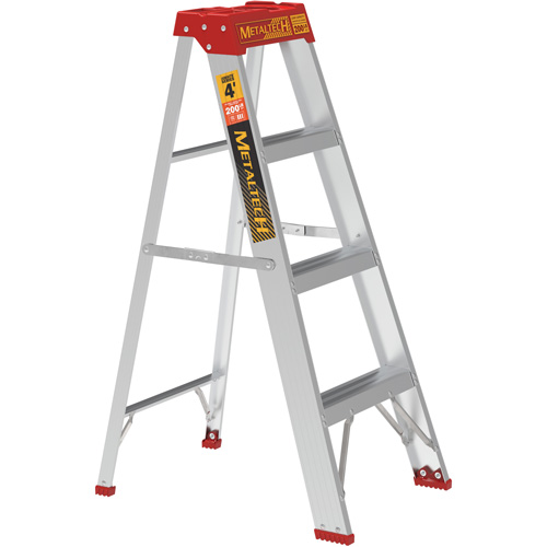 Step Ladder, 4', Aluminum, 200 lbs. Capacity, Type 3 Consource