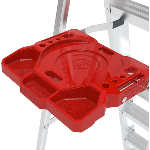 Step Ladder with Paint Tray, 5', Aluminum, 200 lbs. Capacity, Type 3 Consource