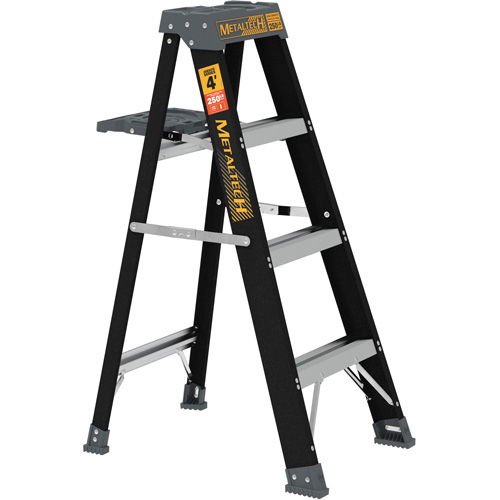 Step Ladder with Paint Tray, 4', Fibreglass, 250 lbs. Capacity, Type 1 Consource