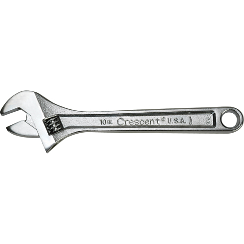 Crescent Adjustable Wrenches, 8" L, 1-1/8" Max Width, Chrome Consource