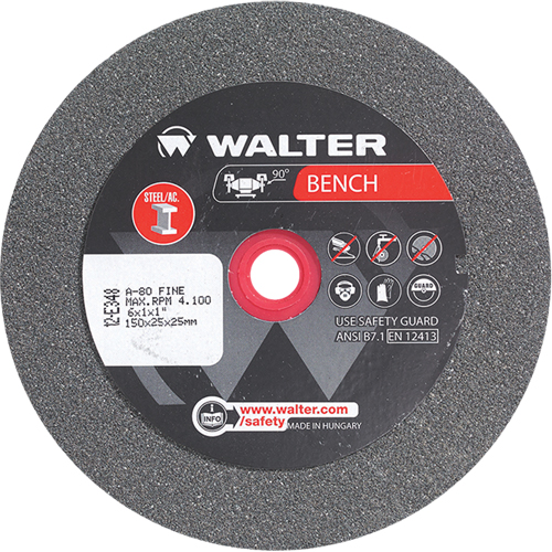 Bench Grinding Wheels, 6" x 1", 1" Arbor, 1 Consource