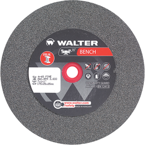 Bench Grinding Wheels, 7" x 1", 1" Arbor, 1 Consource