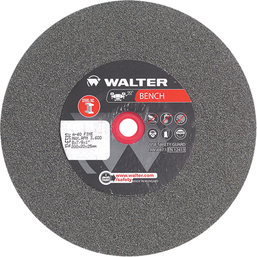 Bench Grinding Wheels, 8" x 7/8", 1" Arbor, 1 Consource