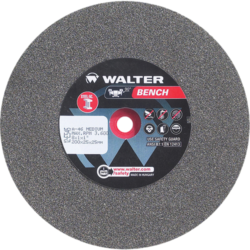 Bench Grinding Wheels, 8" x 1", 1" Arbor, 1 Consource