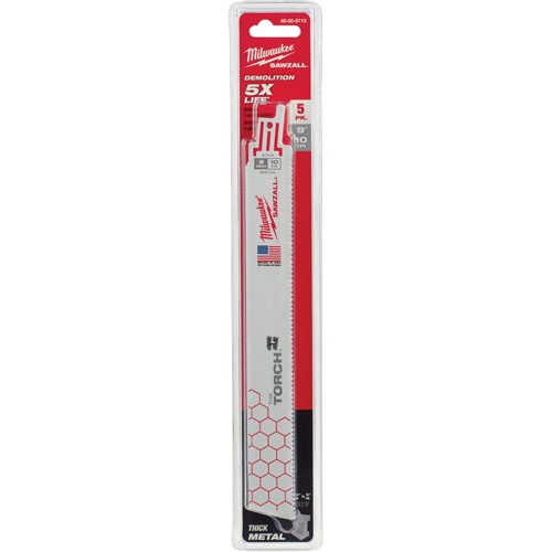 The Torch Sawzall&reg; Blades, Bi-Metal, 10 TPI, 9" L x 1" W Consource