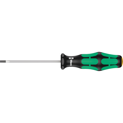 Slotted Screwdriver, 1/8" Tip, Round, 6-5/16" L, Plastic Handle Consource