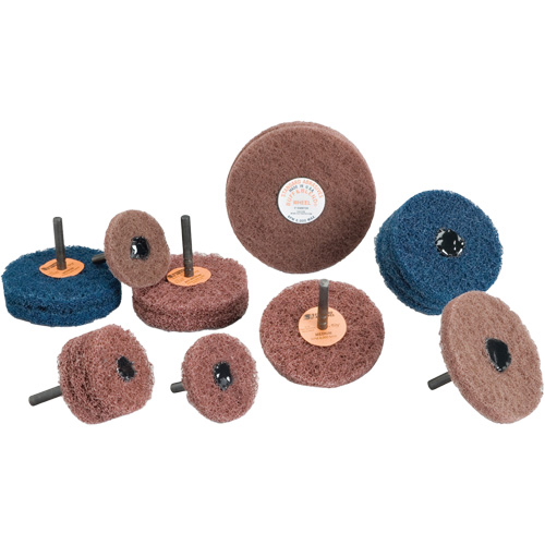 Meule Buff & Blend Standard Abrasives, 3" dia. x 1/4" la, Arbre 1/4", Oxyde d'aluminium Consource